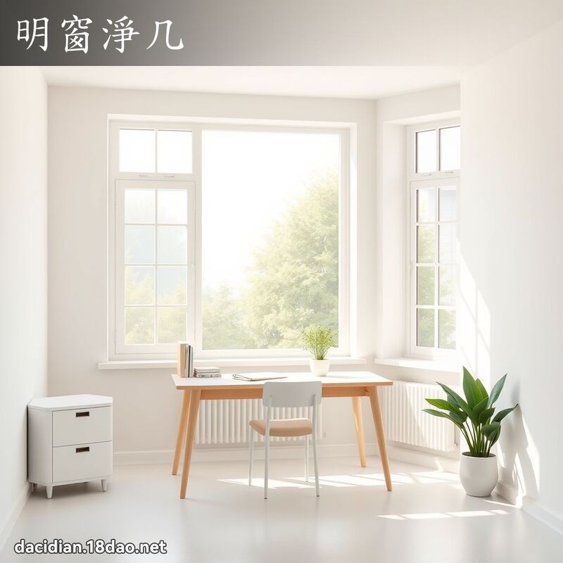 明窗淨几 - 國語大辭典配圖