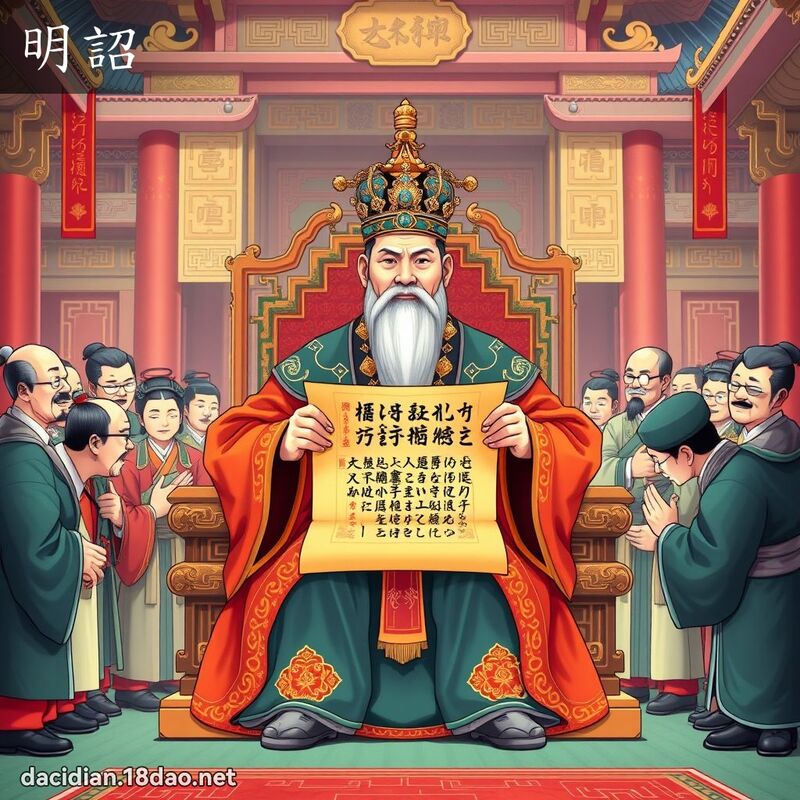 明詔 - 国语大辞典配图