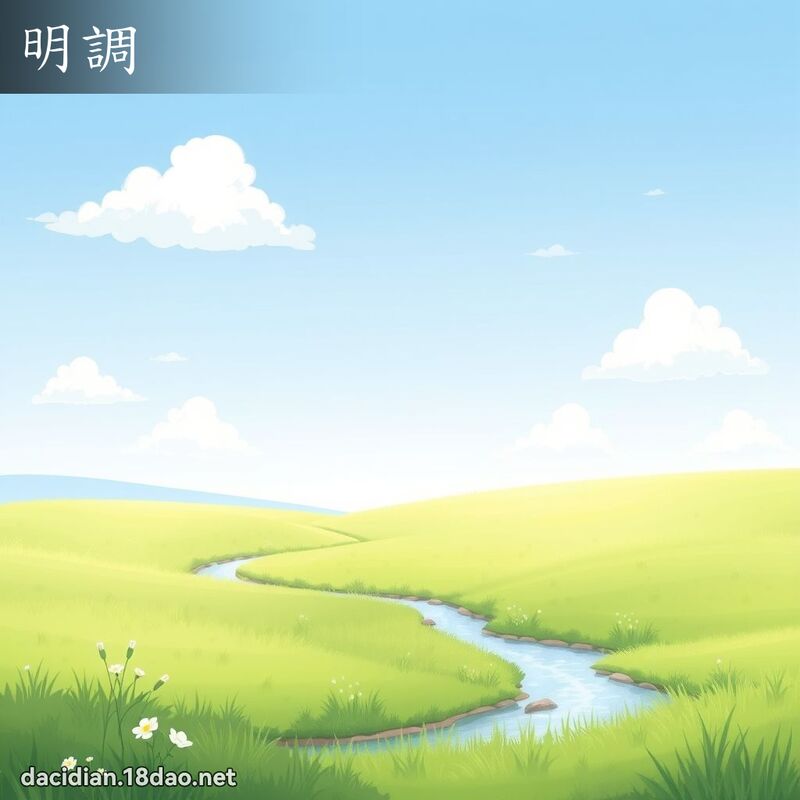 明调 - 国语大辞典配图