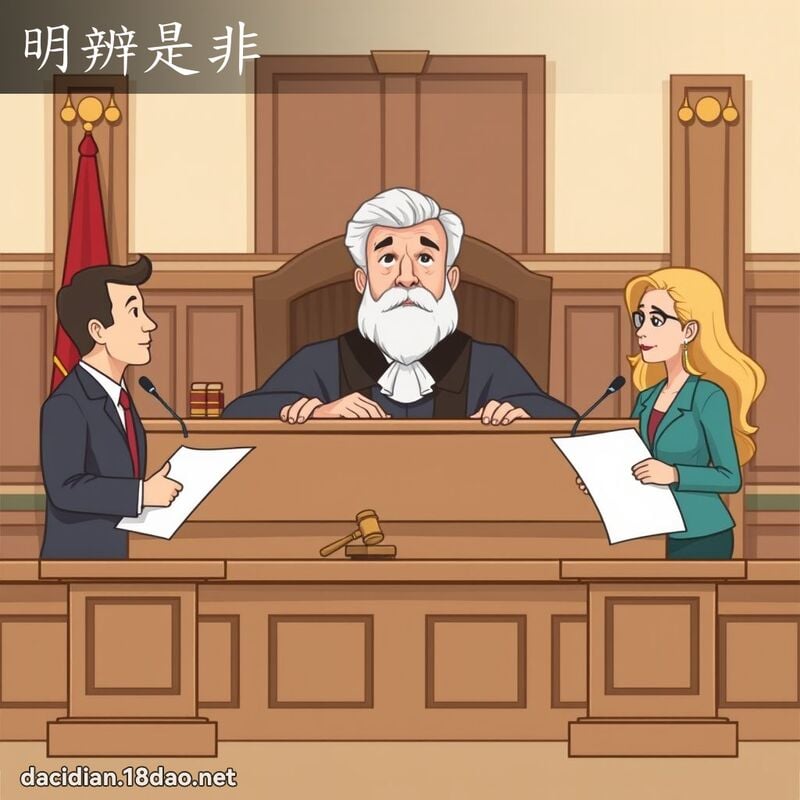 明辨是非 - 國語大辭典配圖