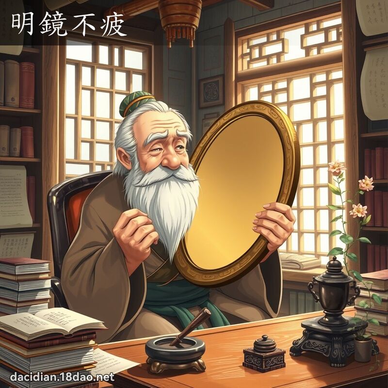 明鏡不疲 - 國語大辭典配圖