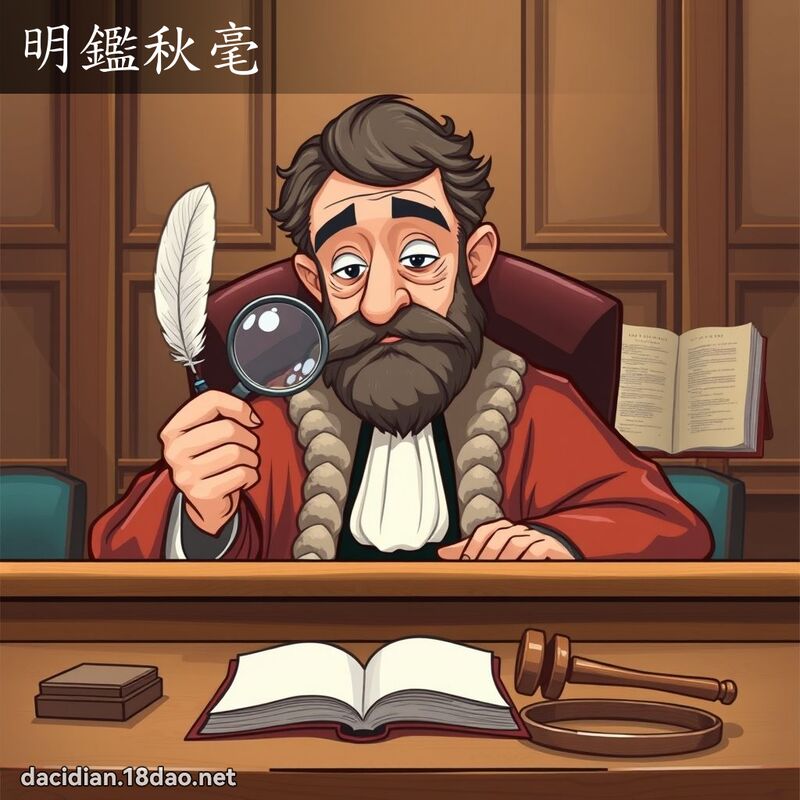 明鑑秋毫 - 国语大辞典配图