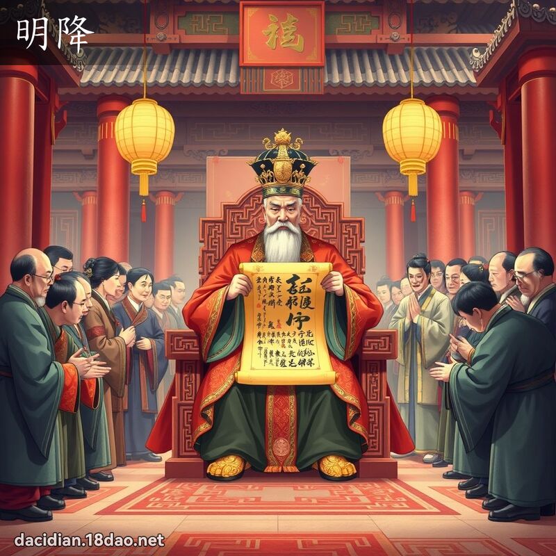 明降 - 国语大辞典配图