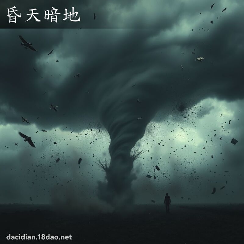 昏天暗地 - 國語大辭典配圖