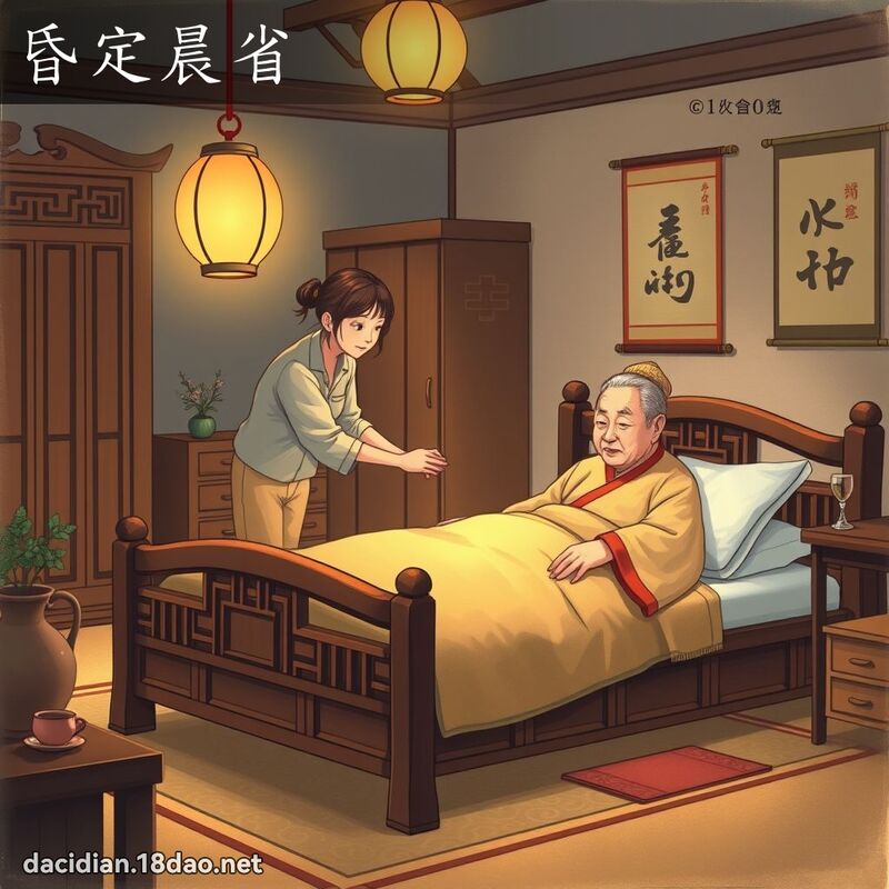 昏定晨省 - 國語大辭典配圖