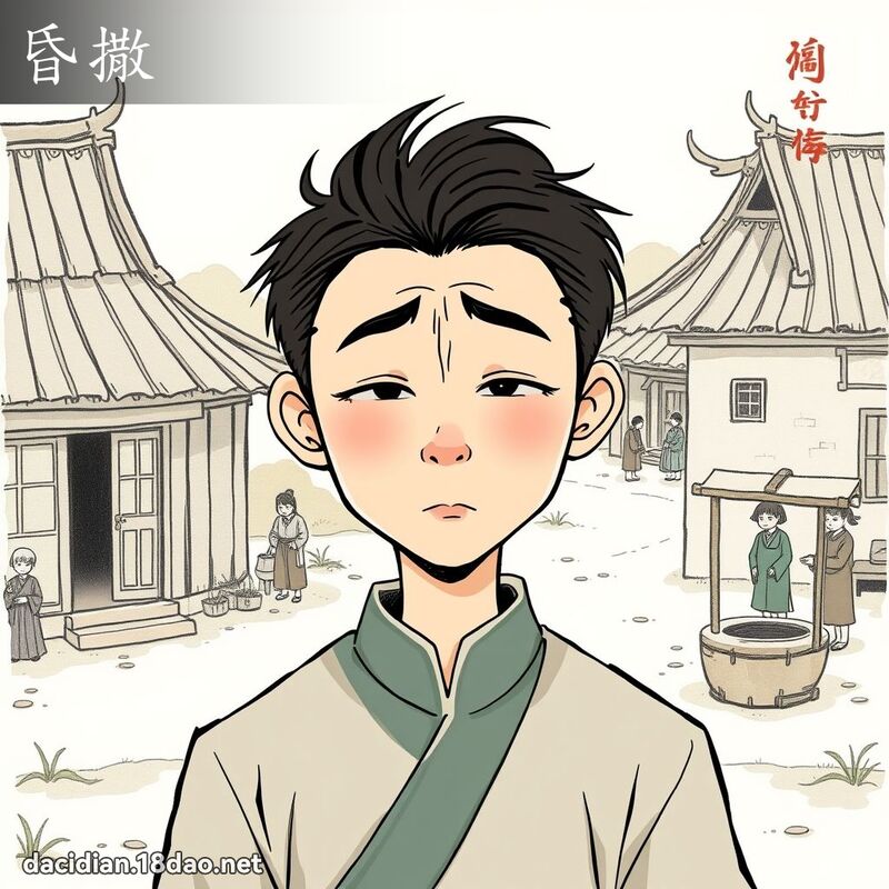 昏撒 - 國語大辭典配圖