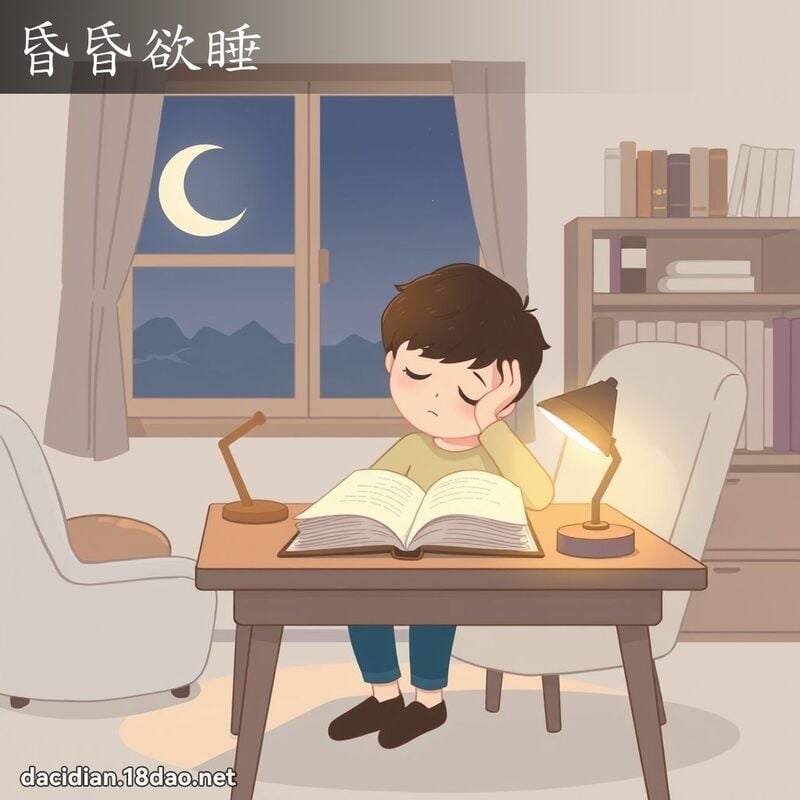 昏昏欲睡 - 國語大辭典配圖