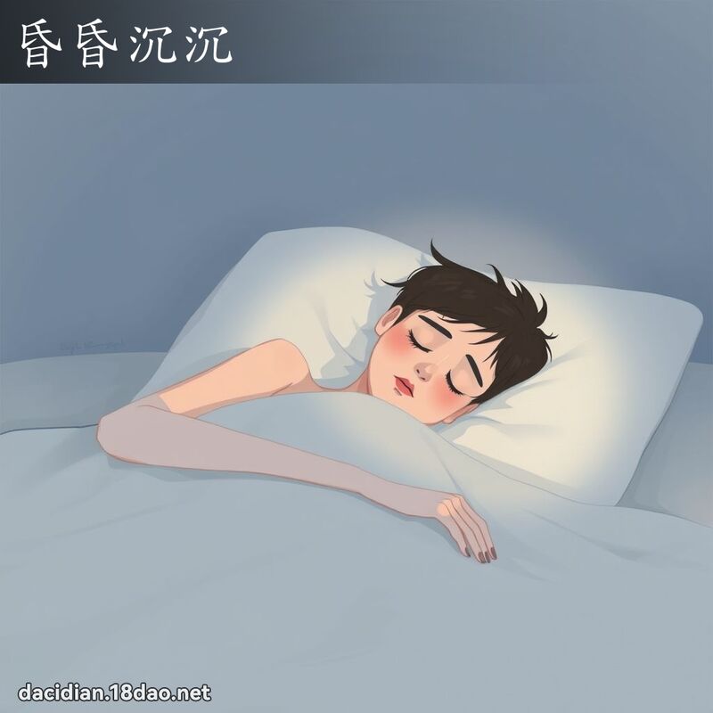 昏昏沉沉 - 國語大辭典配圖