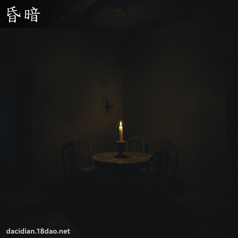 昏暗 - 國語大辭典配圖