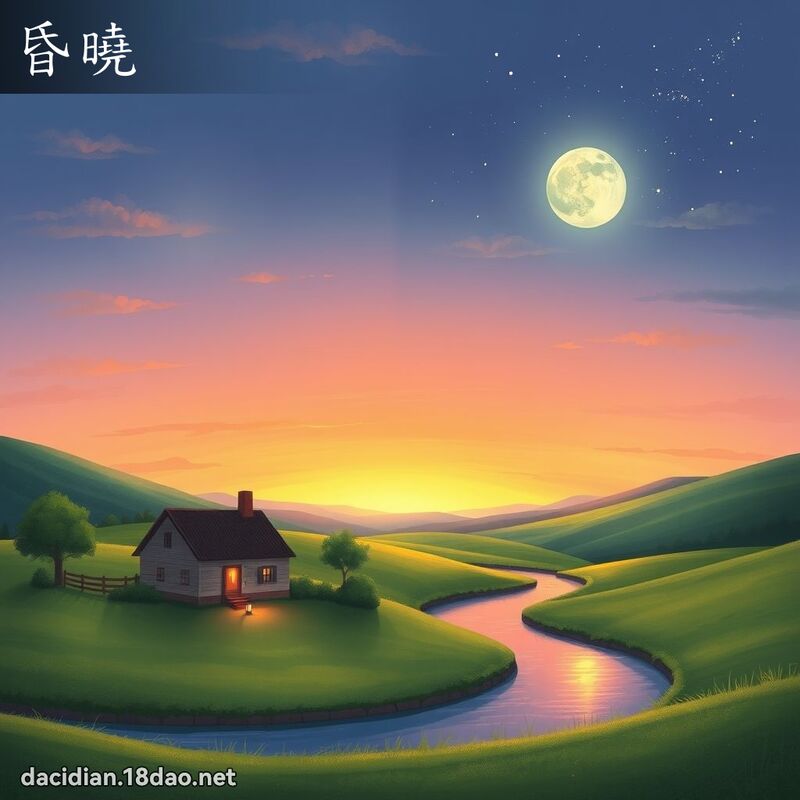 昏曉 - 國語大辭典配圖