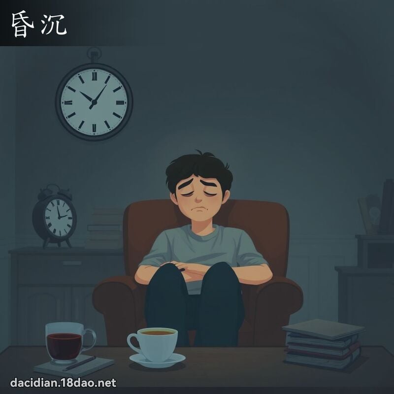 昏沉 - 國語大辭典配圖