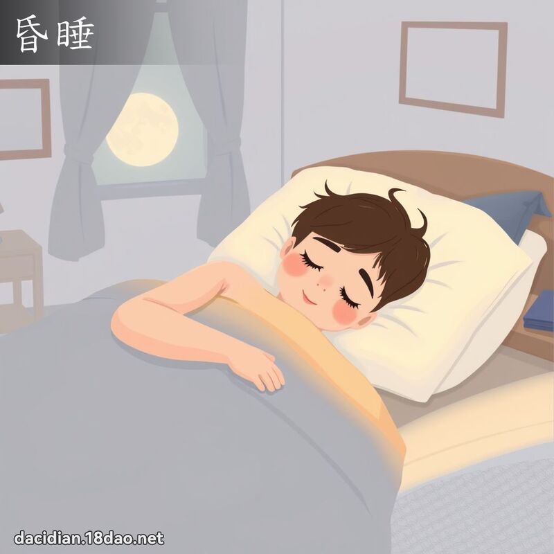 昏睡 - 國語大辭典配圖
