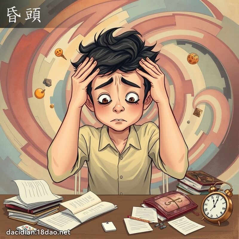 昏頭 - 國語大辭典配圖