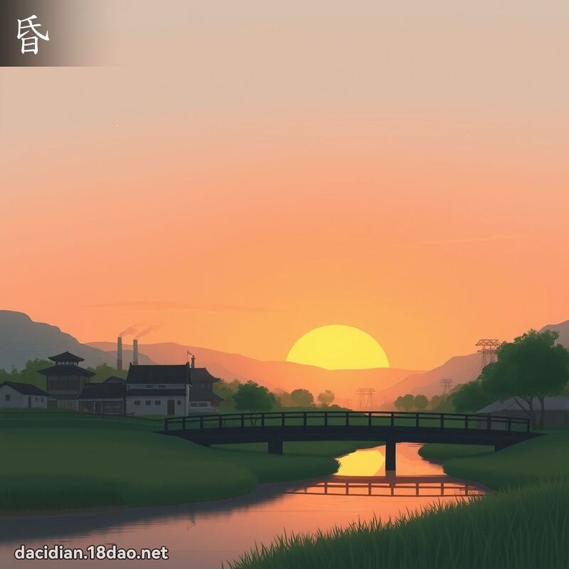 昏 - 國語大辭典配圖