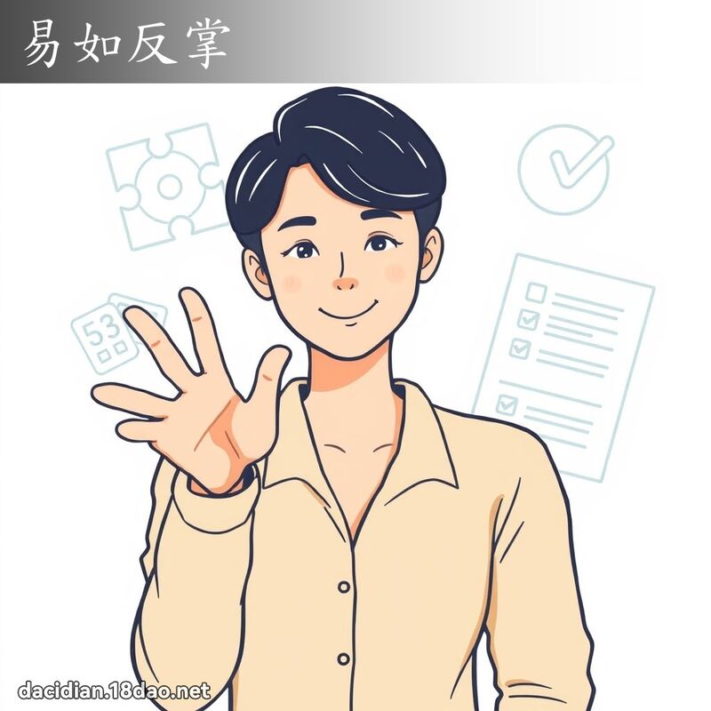 易如反掌 - 國語大辭典配圖