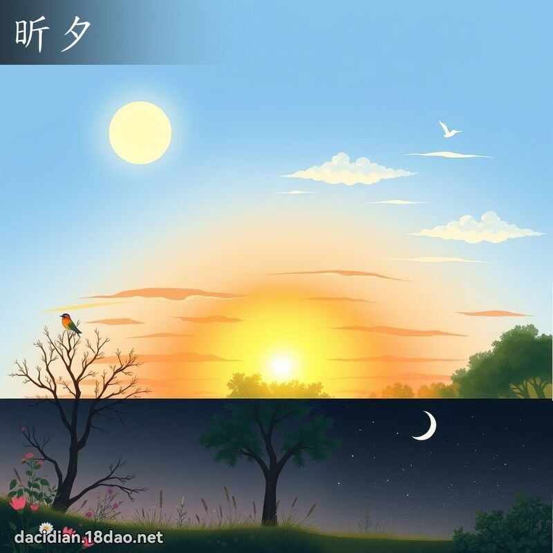 昕夕 - 国语大辞典配图