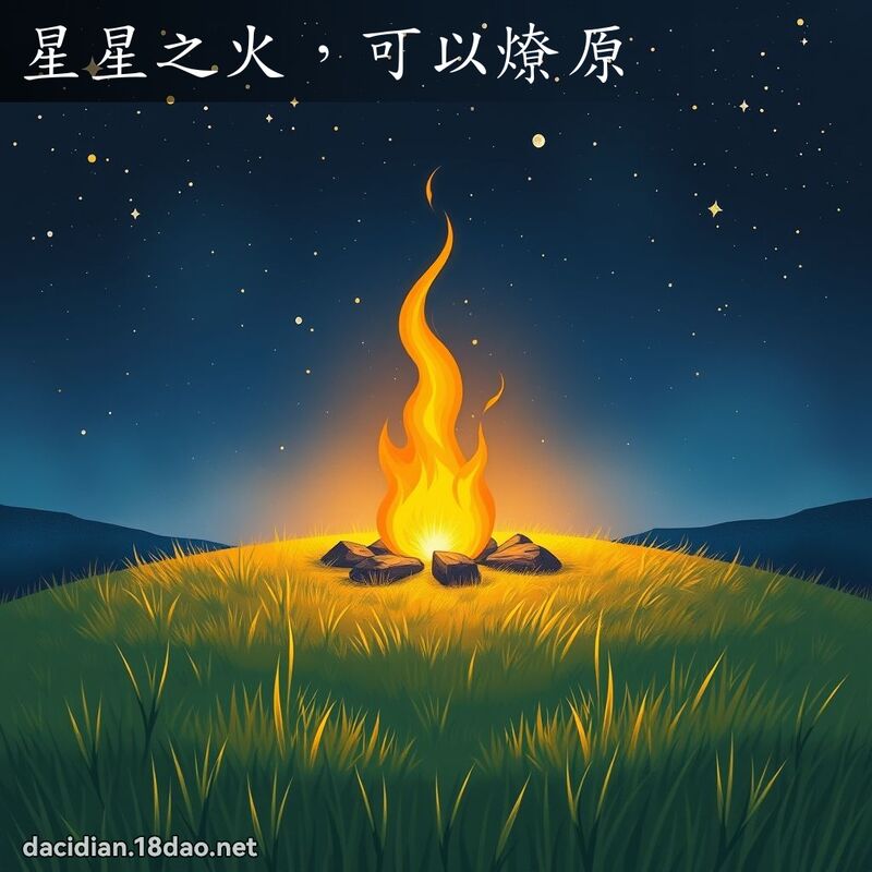 星星之火，可以燎原 - 國語大辭典配圖