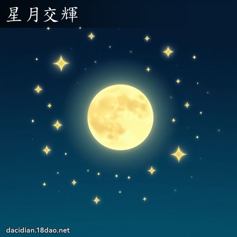 星月交辉 - 国语大辞典配图