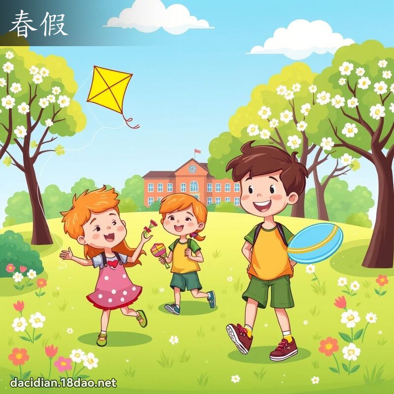 春假 - 國語大辭典配圖