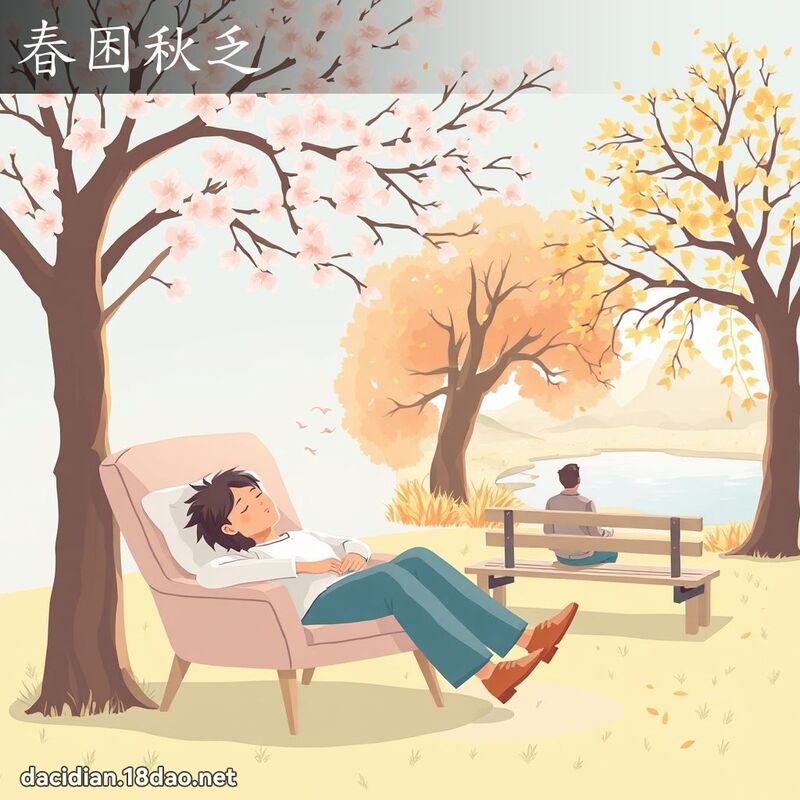 春困秋乏 - 国语大辞典配图