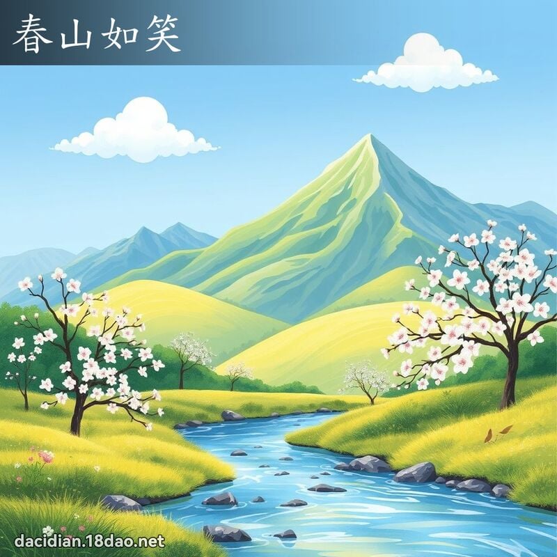 春山如笑 - 國語大辭典配圖