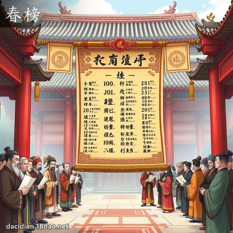春榜 - 国语大辞典配图