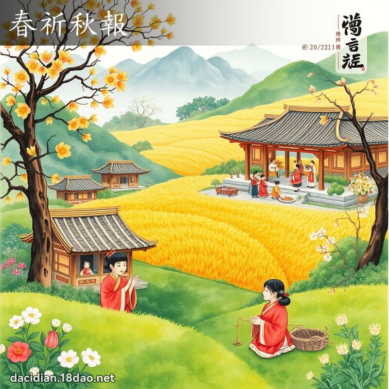 春祈秋报 - 国语大辞典配图