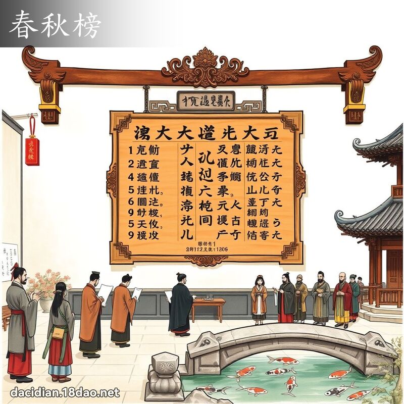 春秋榜 - 國語大辭典配圖