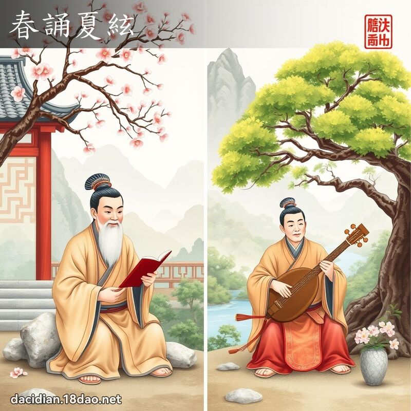 春诵夏絃 - 国语大辞典配图