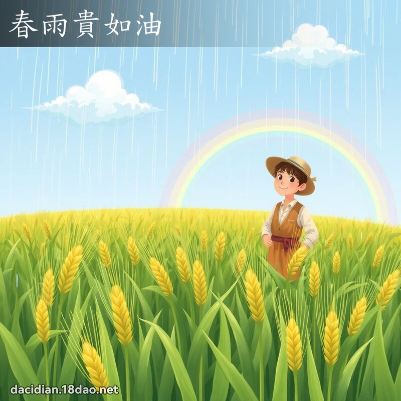 春雨贵如油 - 国语大辞典配图