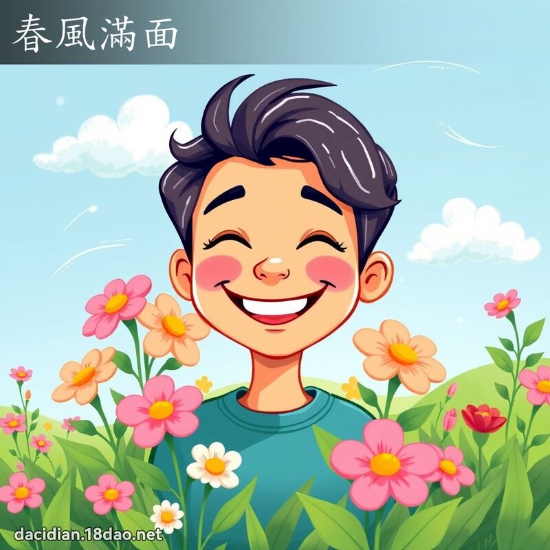 春风满面 - 国语大辞典配图