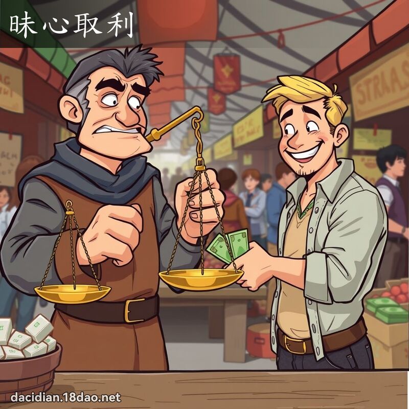 昧心取利 - 国语大辞典配图