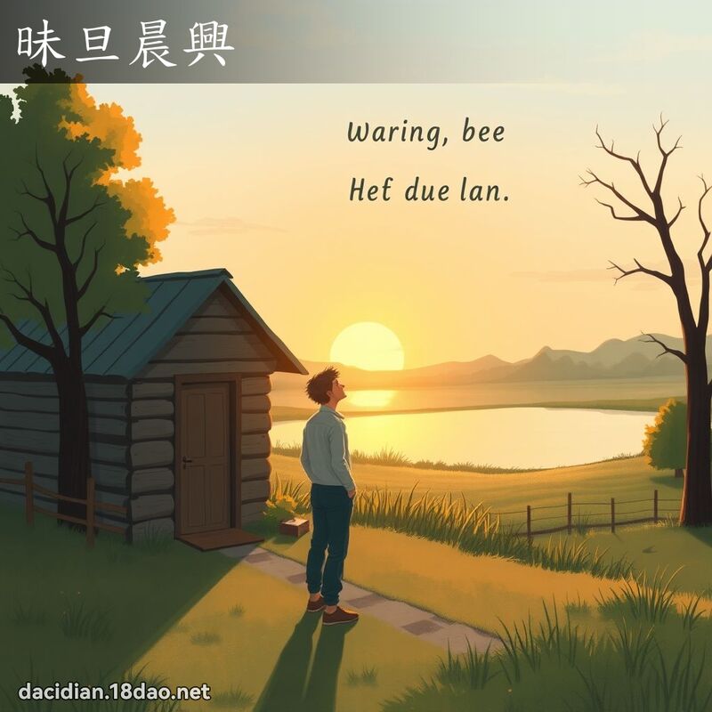 昧旦晨興 - 國語大辭典配圖