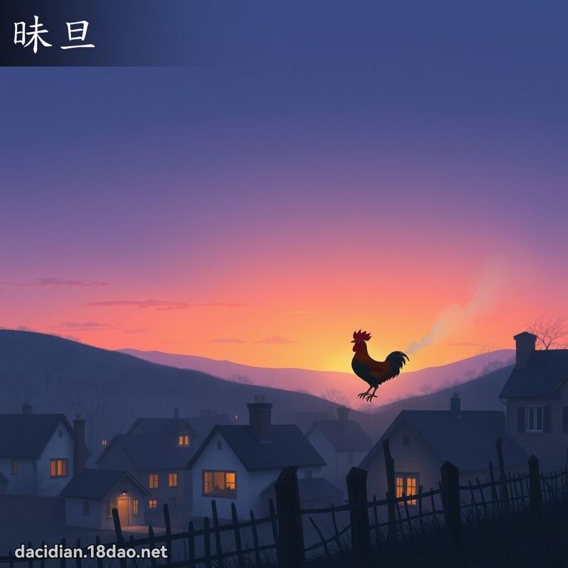 昧旦 - 國語大辭典配圖