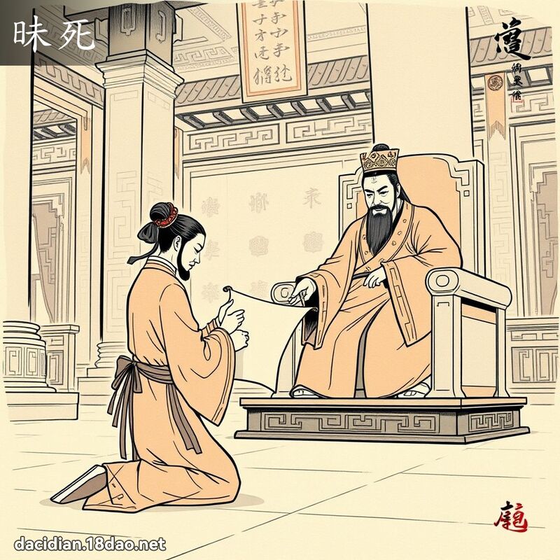 昧死 - 國語大辭典配圖