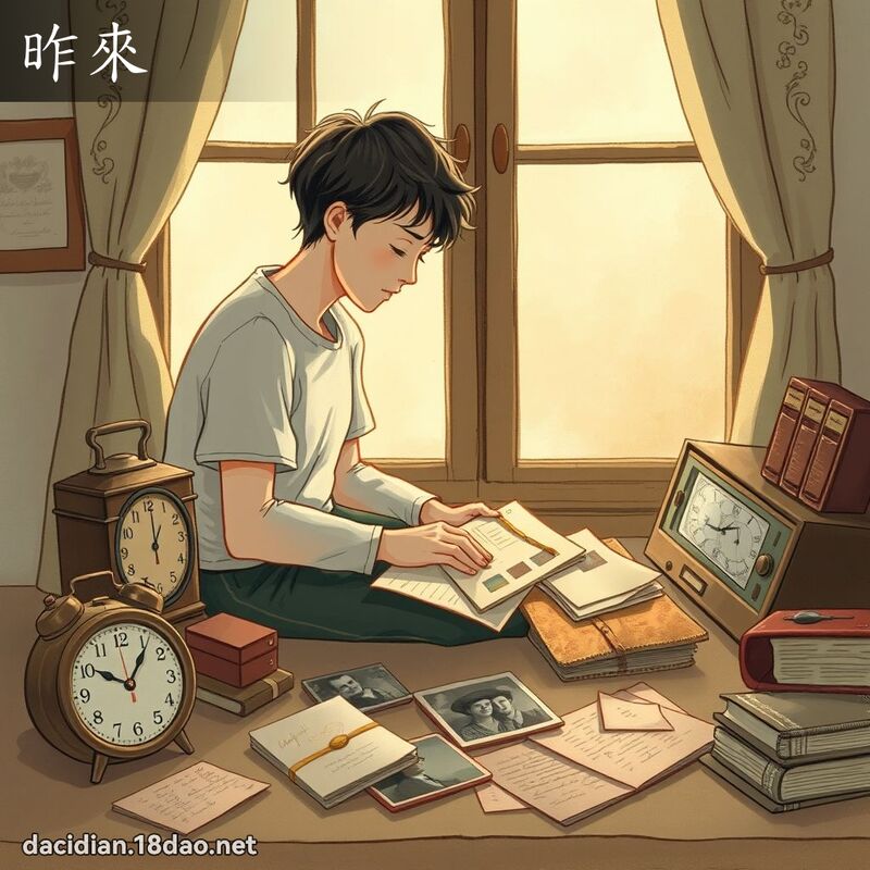 昨來 - 國語大辭典配圖