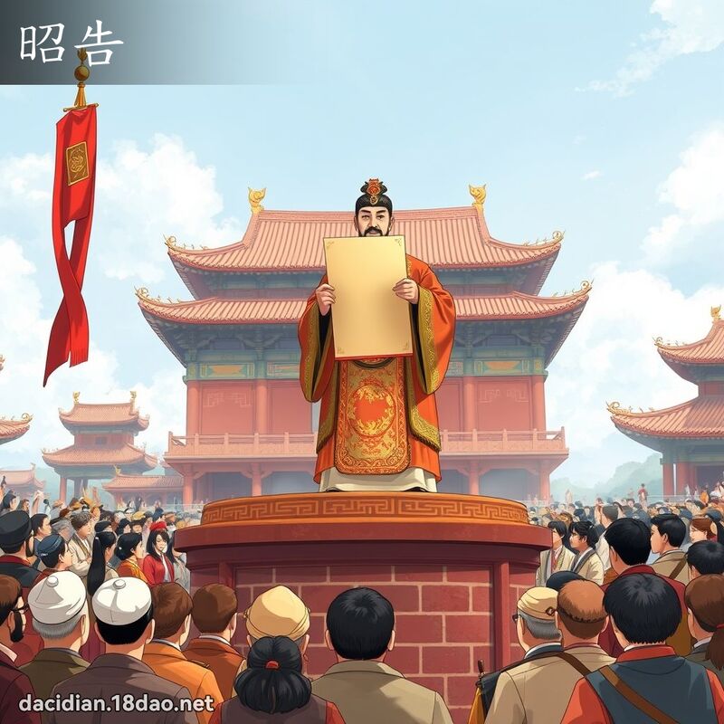 昭告 - 國語大辭典配圖