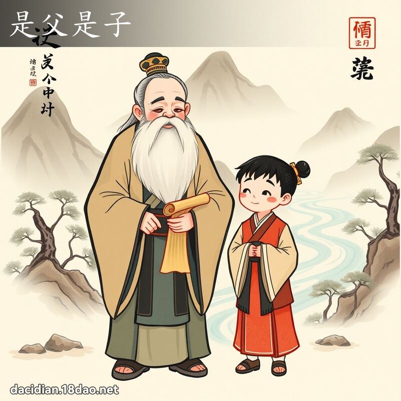 是父是子 - 國語大辭典配圖
