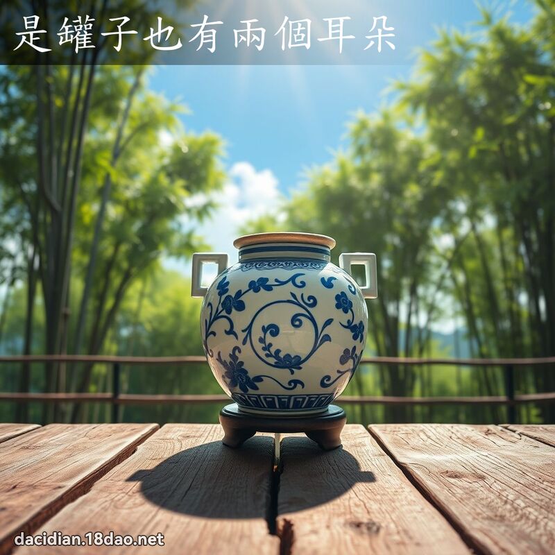 是罐子也有兩個耳朵 - 國語大辭典配圖