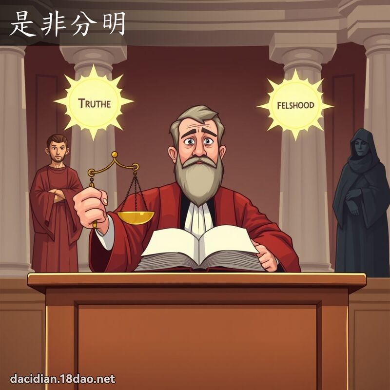 是非分明 - 國語大辭典配圖