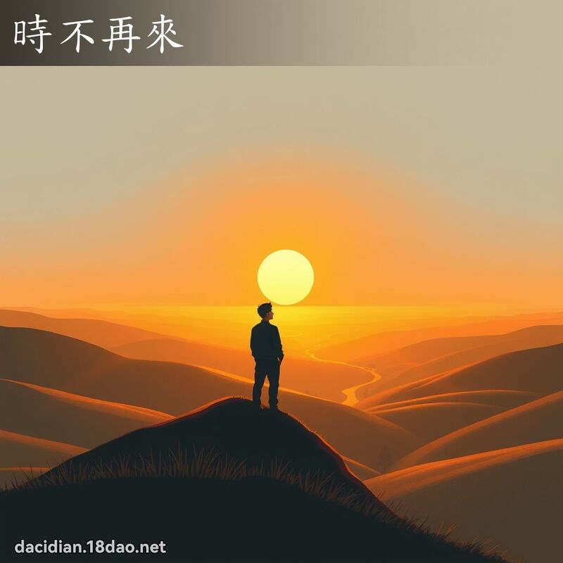 時不再來 - 國語大辭典配圖