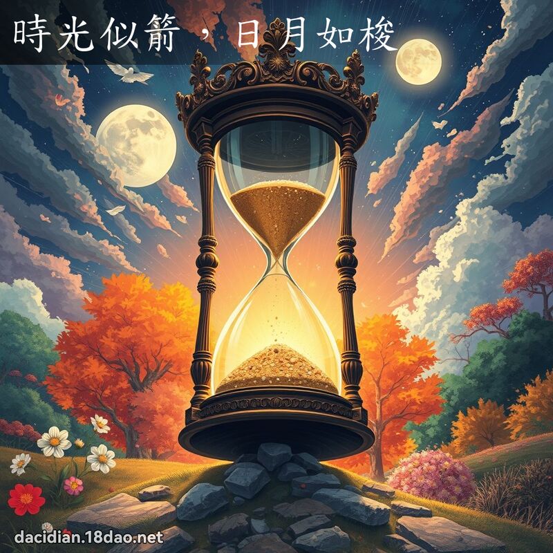 時光似箭，日月如梭 - 國語大辭典配圖
