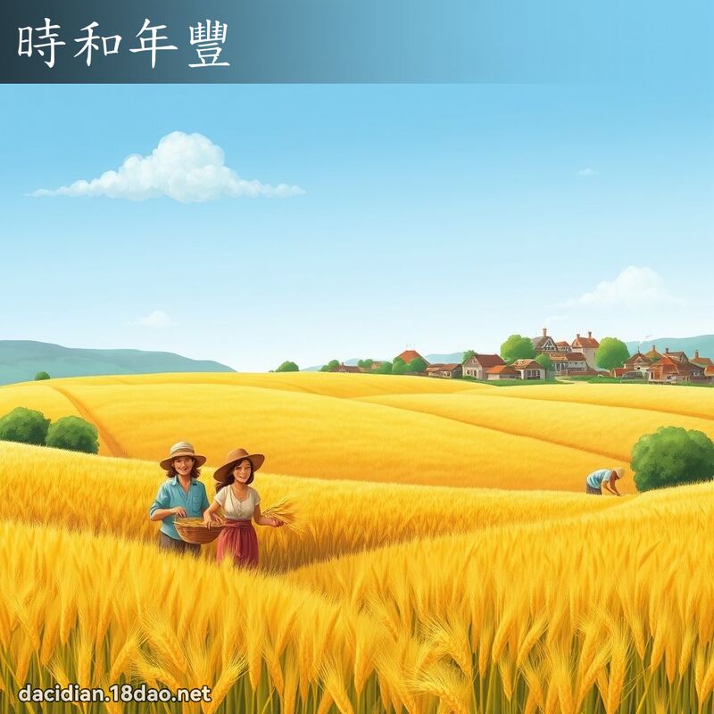 时和年丰 - 国语大辞典配图
