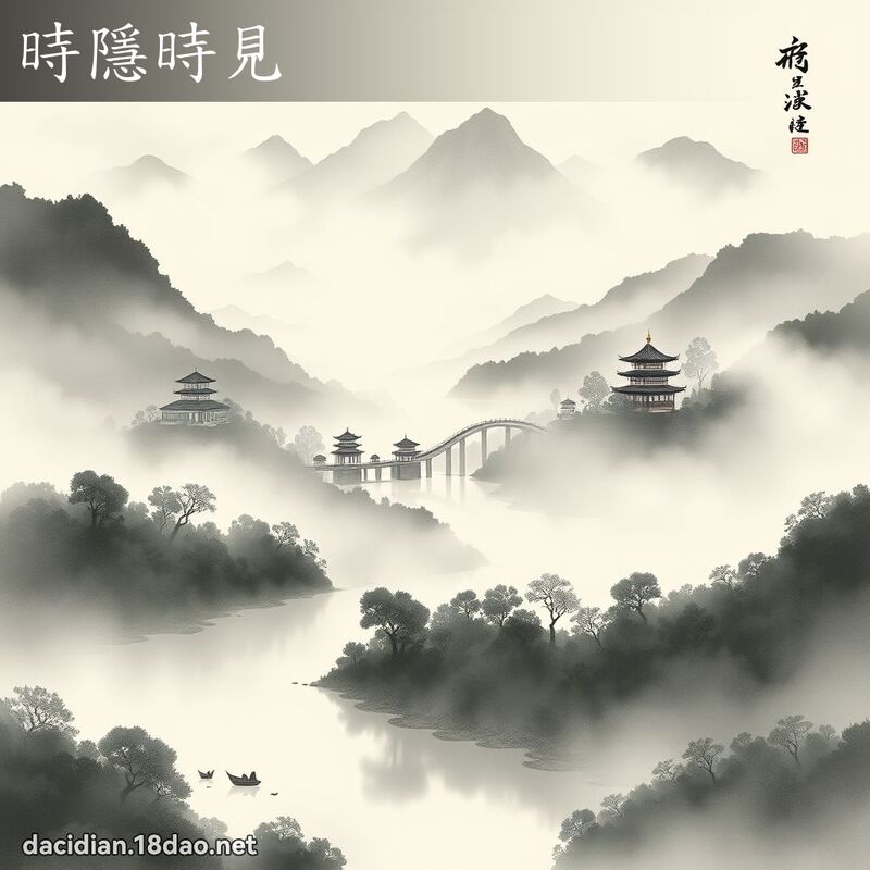時隱時見 - 國語大辭典配圖