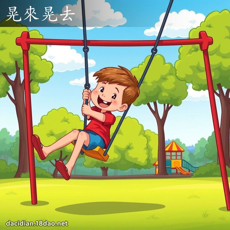 晃来晃去 - 国语大辞典配图