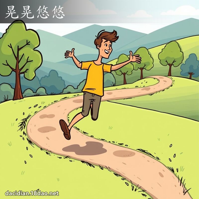 晃晃悠悠 - 国语大辞典配图