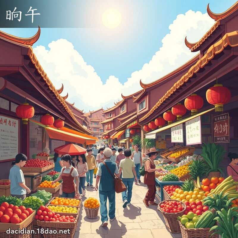 晌午 - 國語大辭典配圖