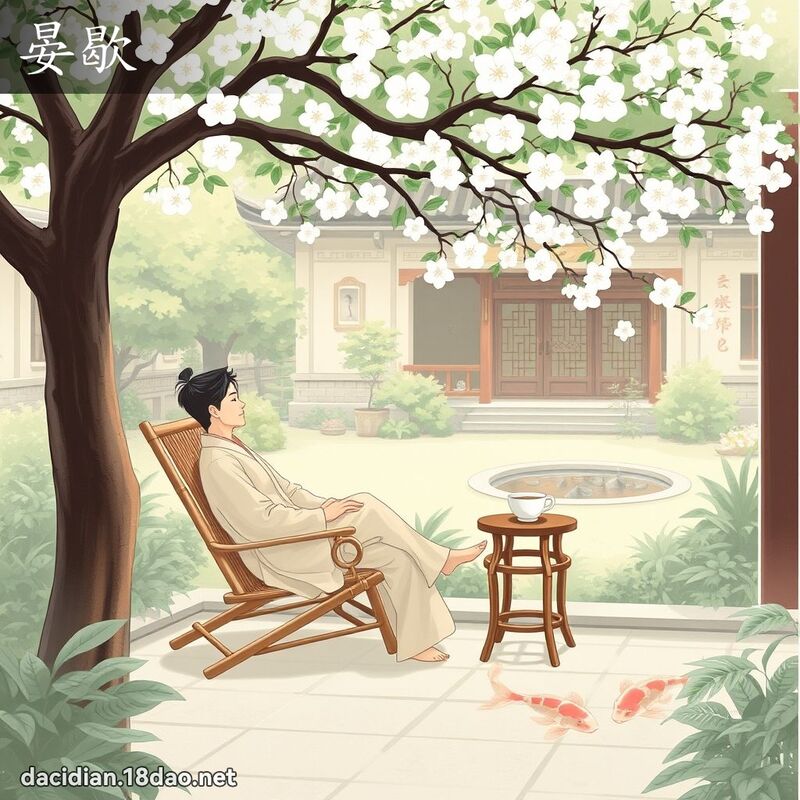 晏歇 - 国语大辞典配图