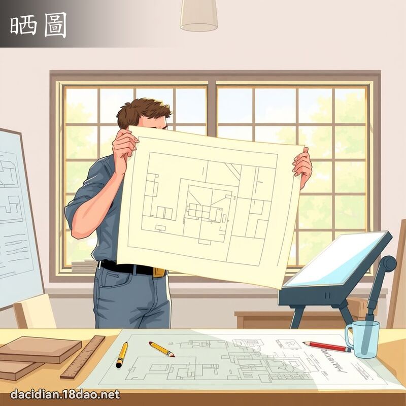 晒圖 - 國語大辭典配圖