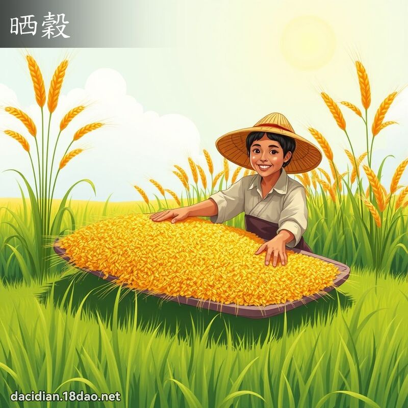 晒穀 - 國語大辭典配圖